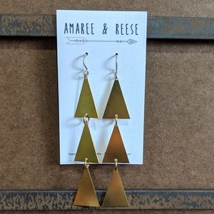 Amaree & Reese Jewelry - Amaree & Reese raw brass handmade earrings. Amaree & Reese Jewelry - Amaree & Reese raw brass handmade earrings.